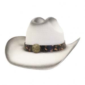 หมวกทรงสูงสไตล์ตะวันตก N51 ขายดี หมวกสานจากกระดาษสำหรับทุกเพศ พร้อมแถบรูปดาว เหมาะสำหรับกิจกรรมกลางแจ้ง ตกปลา ท่องเที่ยว และสวมใส่ลำลอง - Product Image 3