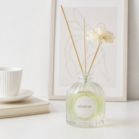 Flacon diffuseur en verre exquis de 50 ml et 100 ml, flacon vide pour parfum, pour coffrets cadeaux aromatiques, logo personnalisé, sérigraphie, marquage à chaud