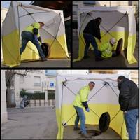Tente de travail professionnelle pour chantier de construction, entrepôt, abri portable avec tissu PVC imperméable et structure en acier