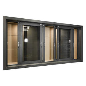 Vente flash - Fenêtres coulissantes en aluminium personnalisables, double vitrage, résistantes à la corrosion, fenêtre coulissante horizontale pour chambre à coucher - Product Image 1