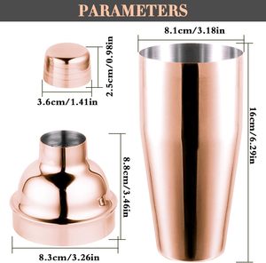 Premium Quality Cocktail Shaker with Accessories <b>Bar</b> Ware Drink Shaker Built-In Strainer Ounce <b>Bar</b> <b>Tools</b> Shaker - Product Image 2