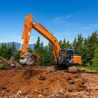 Excavatrice sur chenilles ZX210-6A de 21 tonnes, moteur 128,4 kW, godet de 0,91 m³, pour travaux de terrassement professionnels, usage général moyen