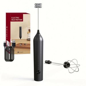 Electric Stainless Steel PC Custom Portable Hand Mixer Foam Lattes Coffee Tea Tools <b>Handheld</b> USB Rechargeable <b>Milk</b> <b>Frother</b> - Product Image 1