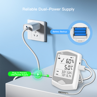 Registrador de Temperatura y Humedad WiFi con Soporte para Aplicaciones iOS y Android, Servicio Web Gratuito de por Vida, para Almacenamiento en Frío de Supermercados