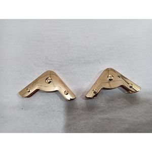 Clips de protection d'angle en acier inoxydable, 1 pouce, doré clair, pour sacs et boîtes cadeaux, résistants aux chocs - Product Image 1