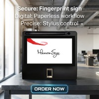 Tablette de signature biométrique USB Kstar ESP700D avec écran LCD 7 pouces sensible à la pression (1024 niveaux) pour ordinateur portable/de bureau, caisse de vente au détail, banque