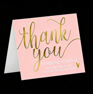 Tarjeta de Agradecimiento de Cartón Compuesto con <span class=keywords><strong>Película</strong></span> en Relieve Chapada en Oro Rosa, Tarjeta de Apoyo, Tarjeta de Regalo de Hospitalidad, Tarjeta de <span class=keywords><strong>Bendición</strong></span> - Product Image 2