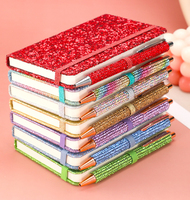 Carnet de notes en cuir à paillettes A5 A6, bloc-notes créatif à sequins, journal intime personnalisé haut de gamme, cadeau, vente en gros