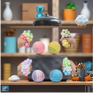 Toysrunner Unisex 3 Color <b>Squeeze</b> Hand Grasp Pressure <b>Ball</b> Sensory Fidget Toy Stress Release Decompression Toy Age 14+ Model - Product Image 5