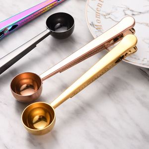 Custom Logo Eco-Friendly Modern Stainless Steel Coffee Scoop with Mirror Polish 15ml Capacity and Bag <b>Clip</b> - Product Image 1