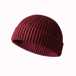 Bonnet de montre en tricot acrylique bonnet roulé bonnet chaud tricoté plaine chapeaux d'hiver pêcheur <span class=keywords><strong>chalutier</strong></span> bonnet chapeau Ski Skullcap - Product Image 6