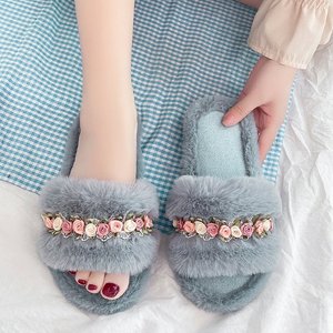Popular TPR Sole Fashion <b>Slippers</b> Plush Fashion <b>Slippers</b> for Women With Wholesale Hot Sale - Product Image 2