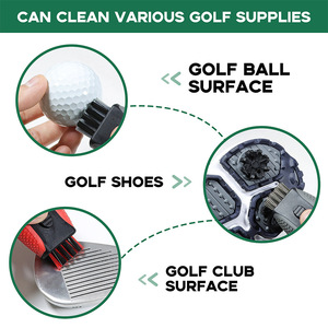 Portable 2-in-1 <b>Golf</b> Club Cleaning Brush Red And Gray Plastic Mini Brush For <b>Golf</b> Equipment Maintenance - Product Image 2