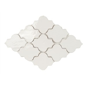 Piastrella Arabesca Bianca Vitri 11,5 X 15 Cm Smaltata con Bordi Irregolari - Product Image 1