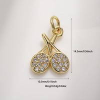 Pendentifs, boucles d'oreilles et bracelets DIY en forme de raquette de tennis ou de pagaie de tennis de table, couleur cuivre, motif sportif, pour bijoux