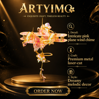 Kit de Modélisme 3D en Métal DIY Carillon Éolien Avion Amour et Paix, Jouet Éducatif STEM Personnalisable en Gros, Décoration, Vente Directe Usine, OEM, CE EN71