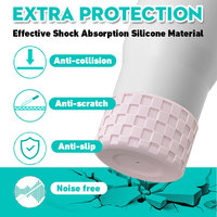 Housse de protection en silicone texturé à carreaux 3D pour gobelet de 30 oz et 40 oz, antidérapante, pour bouteille d'eau de camping, pare-chocs en silicone