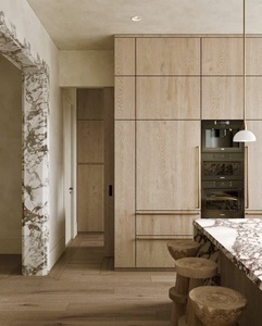 Gabinetes de cocina de madera recuperada rústica industrial Estantería abierta MDF Farmhouse Islands <span class=keywords><strong>Apartamentos</strong></span> de estilo agitador de acero inoxidable - Product Image 5