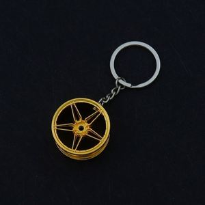 Car Wheel <b>Key</b> <b>Holder</b> Turbo Metal Light Keychain Custom Laser Logo Hot Sale Alloy Wheel Hub Keyring - Product Image 6