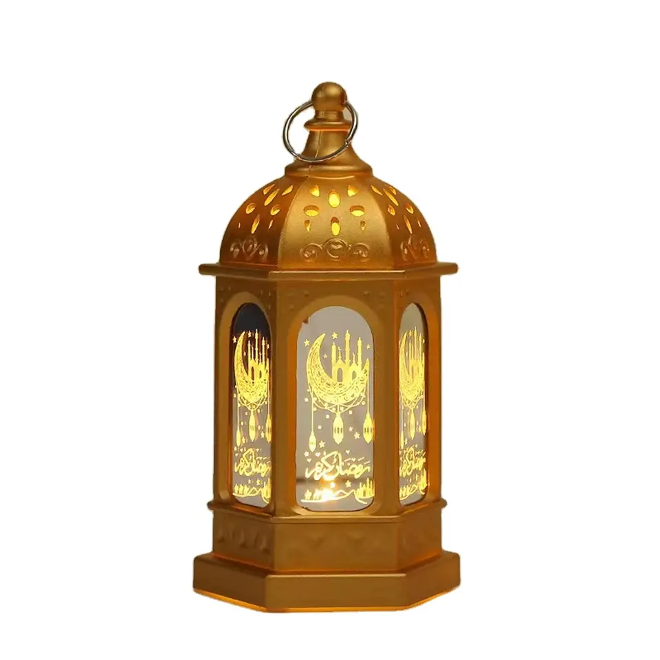 Custom Mini EID Mubarak Lantern Muslim Islamic Lamp Ramadan Decorative Hanging Lantern Muslim Ramadan Wind Lamp Lantern
