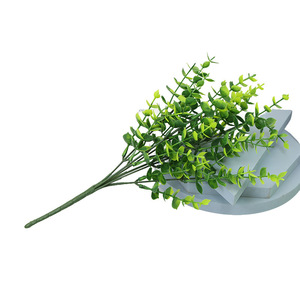 Ramo de Eucalipto Artificial de 35 cm, Plástico Verde, Decoración Interior para el Hogar u Oficina, Regalo - Product Image 3