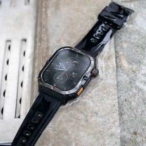 Montre AGM W3 1.95 OLED LED Lampe torche Fréquence cardiaque 5ATM IP68 Étanche Appel BT Carré Relojes Homme Mode Hombre Montre intelligente - Product Image 6