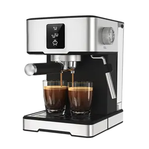 Grosir 1400W 20 Bar pembuat kopi profesional mesin pembuat kopi Italia Espresso Manual komersial untuk Hotel