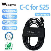 Kabel Tipo C Baru 2026 S25 1.8M, Kabel Pengisian Cepat 3A Tipe C ke USB C untuk Samsung S25 S24 EP-DW767, Kabel Data Dual Tipe C