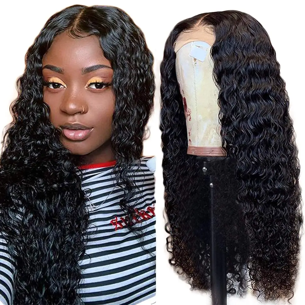 Full Lace Menselijk Haar Pruiken Hd Lace Front Water Wave 13X6 Transparante Pruik Cuticula Uitgelijnd Virgin Hair 36 Inch Water wave Kant Pruik