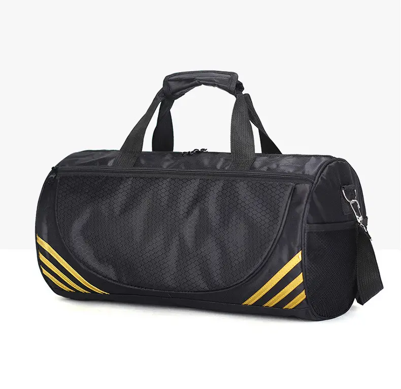 Wholesale Top Quality Traveling Bag Promotional Outdoor Sports Gym Duffle Bag Waterproof Black Nylon Mens Sports Gym Duffel Bag