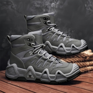 High Top Fashion Outdoor Hiking <b>Boots</b>, Desert Colored Workwear <b>Boots</b>, Anti slip and Wear-resistant Martin <b>Boots</b> - Product Image 3