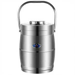 Ensemble de boîtes à <span class=keywords><strong>lunch</strong></span> japonaises en acier inoxydable isolées à trois niveaux, 3 compartiments, étanches, chauffables, design moderne, 2L-10L - Product Image 5