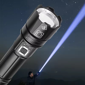 Linterna Táctica LED con Zoom Telescópico, Resistente al Agua, Recargable por USB, de Largo Alcance, con Láser Blanco, de Aleación de Aluminio - Product Image 2