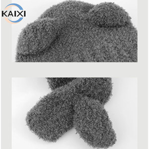 Gorro <span class=keywords><strong>de</strong></span> Punto <span class=keywords><strong>de</strong></span> Felpa <span class=keywords><strong>con</strong></span> Orejas <span class=keywords><strong>de</strong></span> Oso, Diseño Coreano, Cálido y Adorable, para Invierno, Protección para los Oídos, Gorro <span class=keywords><strong>de</strong></span> Reno Esponjoso - Product Image 3