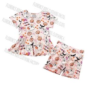 DH OEM conjuntos de ninas Halloween calabaza fantasma <span class=keywords><strong>boutique</strong></span> bebé bambú trajes niño niña conjuntos de ropa de invierno - Product Image 1