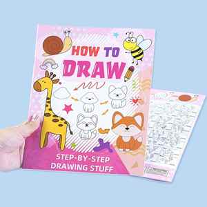 Cute and Fun Diy Coloring Workbook Pen Control Skill <b>Training</b> Simple by Step Easy Drawing Animals <b>Book</b> - Product Image 1