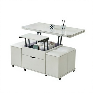 Mesa de Comedor y Café Plegable Multifuncional Dos en Uno, Moderna y Elegante, Ajustable, para Espacios Pequeños, Muebles para Apartamentos - Product Image 4