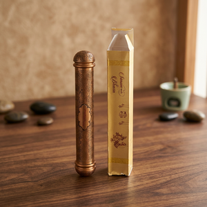 Custom Made Eco-Friendly Handmade Recycled Empty Scroll <b>Boxes</b> Paper Angel Style Engraved Patterns Offset Printing Copper Color - Product Image 2