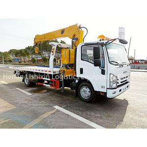 Yeni Isuzu 8 Ton Flatbed çekme kamyon 190HP manuel şanzıman yol kurtarma kurtarma dizel yakıt iç<span class=keywords><strong>in</strong></span> 360 derece tamirci Rotator - Product Image 4