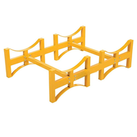 Rayonnages empilables pliables en métal pratiques pour le stockage en entrepôt / rayonnages empilables pliables à assembler
