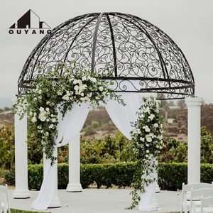 QUYANG decoración de jardín al aire libre gran pilar <span class=keywords><strong>romano</strong></span> blanco pabellón mármol boda Gazebo - Product Image 6