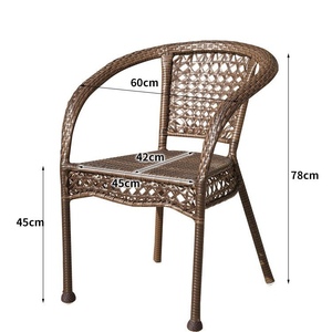 Set da Giardino in Rattan con Sedia <span class=keywords><strong>e</strong></span> Tavolo per Balcone <span class=keywords><strong>e</strong></span> Cortile - Product Image 6