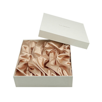 Boîtes cadeaux rigides en carton avec couvercle amovible, doublure en satin de soie, logo personnalisé, luxe, deux pièces