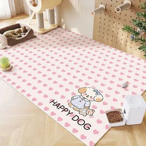 Happy Dog Pet <b>Mat</b> Rectangle PVC Waterproof Non Slip Washable Floor <b>Mat</b> For Dogs <b>Cats</b> - Product Image 1