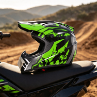 Casques de moto tout-terrain personnalisés pour jeunes, les plus vendus, certifiés ABS DOT, imperméables pour les passionnés de motocross