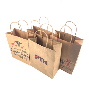 Bolsa de Papel Kraft Reciclado Personalizada con Asa para Regalos, Compras y Comida para Llevar, para Negocios, Fabricada con Máquina - Product Image 5