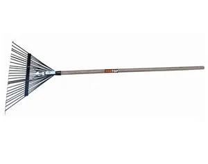 74342 22t Râteau à feuilles <span class=keywords><strong>de</strong></span> <span class=keywords><strong>jardin</strong></span>, grand râteau agricole avec long manche - Product Image 1