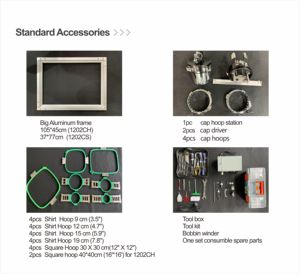Máy thêu mũ YunFu 2 đầu 12-15 kim, máy thêu vi tính Dahao, bảng điều khiển máy tính - Product Image 5