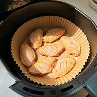 Papier de cuisson rond pour friteuse à air, antiadhésif, imperméable, recyclable, résistant, pour grillades de steaks
