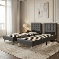 Willsoon – Fabricant de cadres de lit modernes en tissu de lin pour chambres à coucher, disponibles en tailles simple, double, queen et king, avec cadre de lit souple et séparable